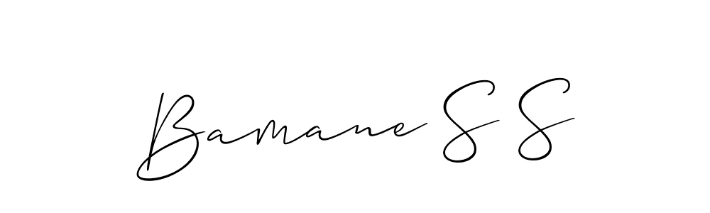 How to make Bamane S S name signature. Use Allison_Script style for creating short signs online. This is the latest handwritten sign. Bamane S S signature style 2 images and pictures png