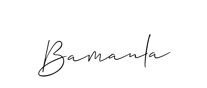 Allison_Script is a professional signature style that is perfect for those who want to add a touch of class to their signature. It is also a great choice for those who want to make their signature more unique. Get Bamanla name to fancy signature for free. Bamanla signature style 2 images and pictures png