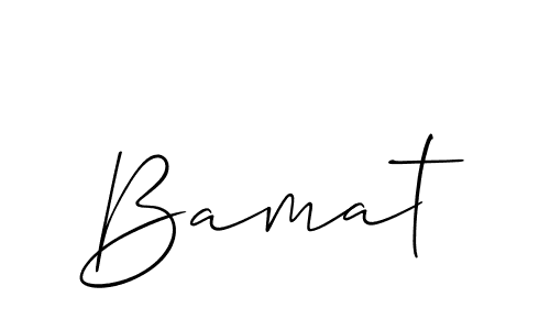 Design your own signature with our free online signature maker. With this signature software, you can create a handwritten (Allison_Script) signature for name Bamat. Bamat signature style 2 images and pictures png