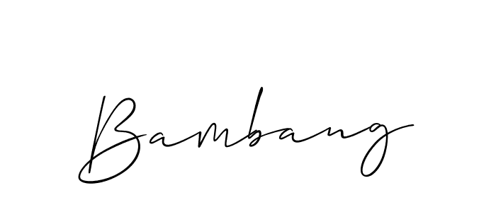 The best way (Allison_Script) to make a short signature is to pick only two or three words in your name. The name Bambang include a total of six letters. For converting this name. Bambang signature style 2 images and pictures png