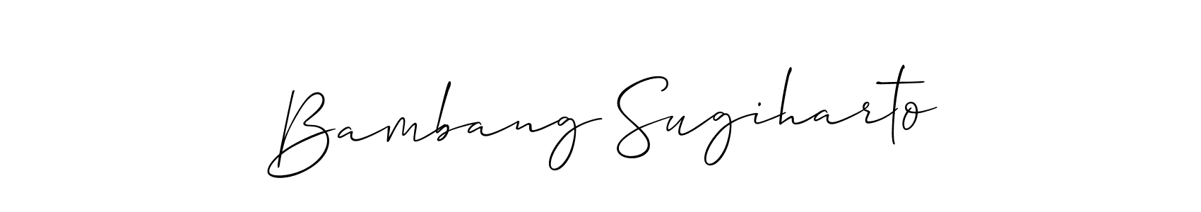 How to make Bambang Sugiharto signature? Allison_Script is a professional autograph style. Create handwritten signature for Bambang Sugiharto name. Bambang Sugiharto signature style 2 images and pictures png