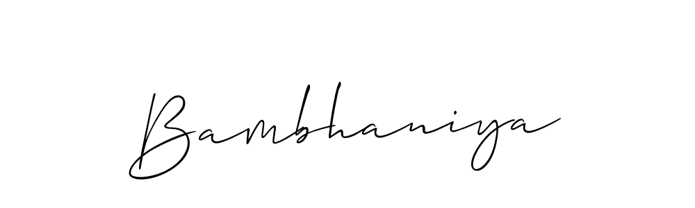 Bambhaniya stylish signature style. Best Handwritten Sign (Allison_Script) for my name. Handwritten Signature Collection Ideas for my name Bambhaniya. Bambhaniya signature style 2 images and pictures png