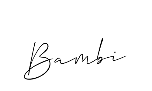 You should practise on your own different ways (Allison_Script) to write your name (Bambi) in signature. don't let someone else do it for you. Bambi signature style 2 images and pictures png