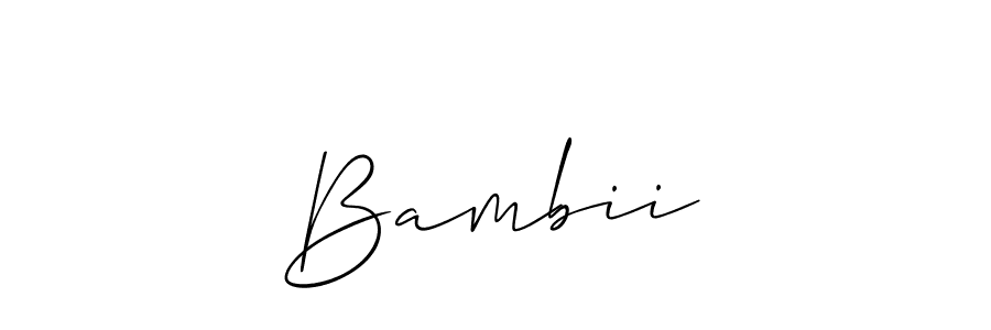 Create a beautiful signature design for name Bambii♡. With this signature (Allison_Script) fonts, you can make a handwritten signature for free. Bambii♡ signature style 2 images and pictures png