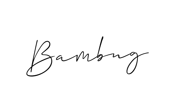 How to Draw Bambng signature style? Allison_Script is a latest design signature styles for name Bambng. Bambng signature style 2 images and pictures png