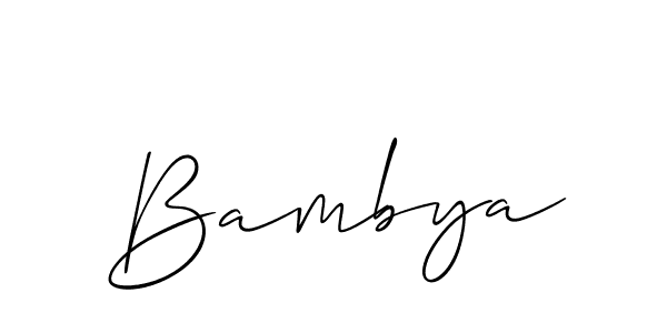 Make a beautiful signature design for name Bambya. Use this online signature maker to create a handwritten signature for free. Bambya signature style 2 images and pictures png