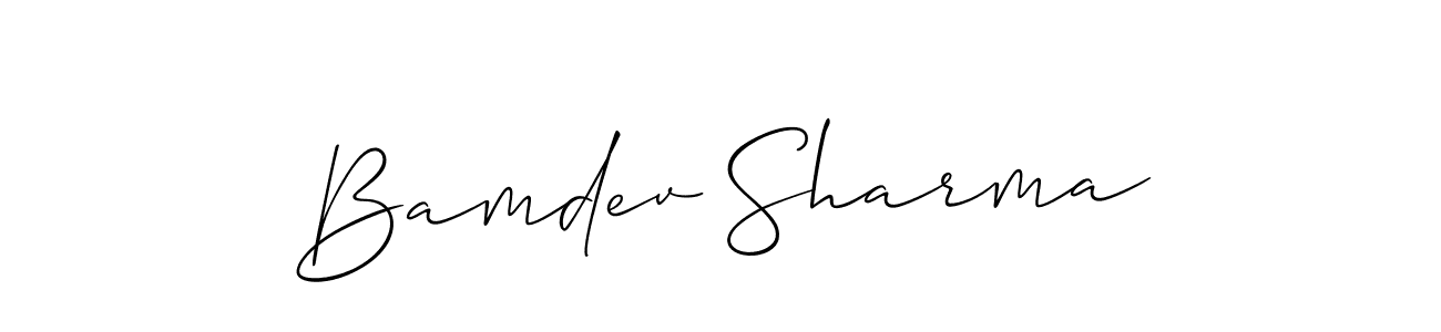 How to make Bamdev Sharma signature? Allison_Script is a professional autograph style. Create handwritten signature for Bamdev Sharma name. Bamdev Sharma signature style 2 images and pictures png