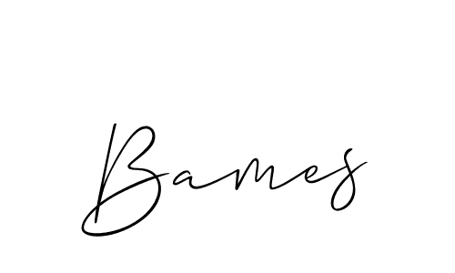 Design your own signature with our free online signature maker. With this signature software, you can create a handwritten (Allison_Script) signature for name Bames. Bames signature style 2 images and pictures png