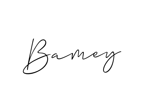 You should practise on your own different ways (Allison_Script) to write your name (Bamey) in signature. don't let someone else do it for you. Bamey signature style 2 images and pictures png