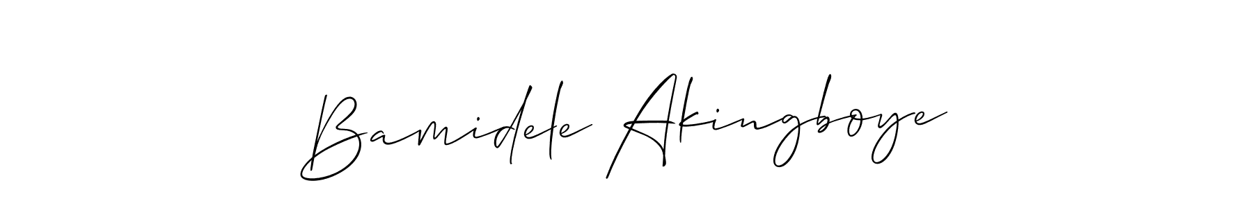 It looks lik you need a new signature style for name Bamidele Akingboye. Design unique handwritten (Allison_Script) signature with our free signature maker in just a few clicks. Bamidele Akingboye signature style 2 images and pictures png