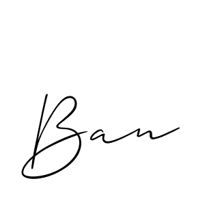 How to make Ban signature? Allison_Script is a professional autograph style. Create handwritten signature for Ban name. Ban signature style 2 images and pictures png