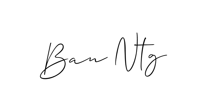 How to make Ban Ntg name signature. Use Allison_Script style for creating short signs online. This is the latest handwritten sign. Ban Ntg signature style 2 images and pictures png