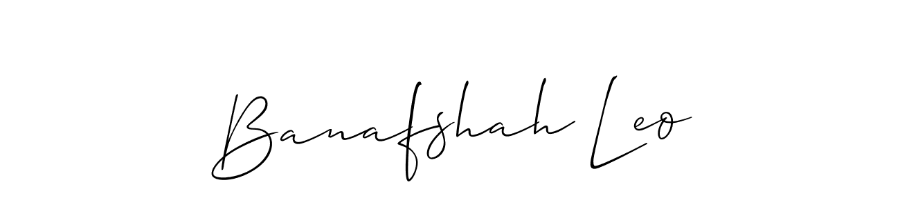 How to Draw Banafshah Leo signature style? Allison_Script is a latest design signature styles for name Banafshah Leo. Banafshah Leo signature style 2 images and pictures png