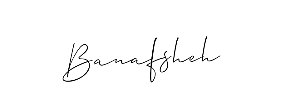Also You can easily find your signature by using the search form. We will create Banafsheh name handwritten signature images for you free of cost using Allison_Script sign style. Banafsheh signature style 2 images and pictures png