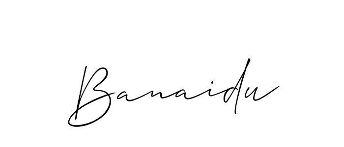 Make a beautiful signature design for name Banaidu. With this signature (Allison_Script) style, you can create a handwritten signature for free. Banaidu signature style 2 images and pictures png