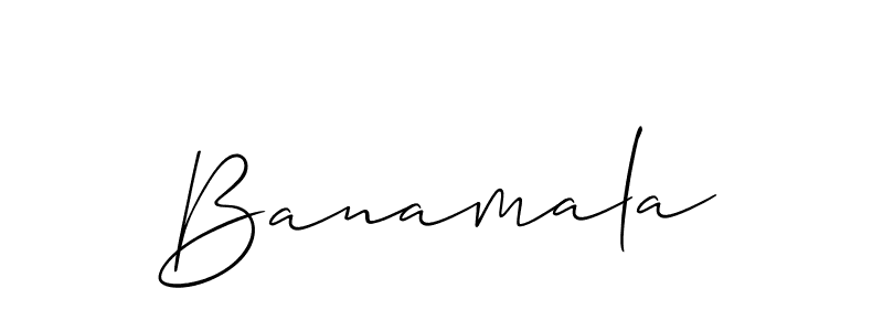 Banamala stylish signature style. Best Handwritten Sign (Allison_Script) for my name. Handwritten Signature Collection Ideas for my name Banamala. Banamala signature style 2 images and pictures png