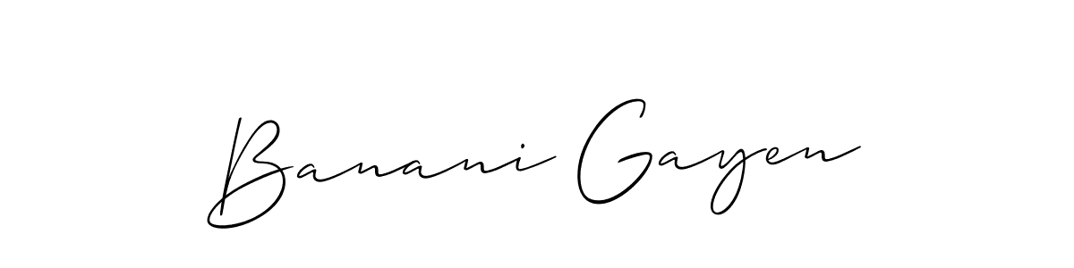 Make a beautiful signature design for name Banani Gayen. Use this online signature maker to create a handwritten signature for free. Banani Gayen signature style 2 images and pictures png