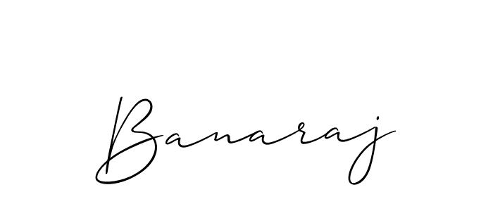 How to make Banaraj signature? Allison_Script is a professional autograph style. Create handwritten signature for Banaraj name. Banaraj signature style 2 images and pictures png