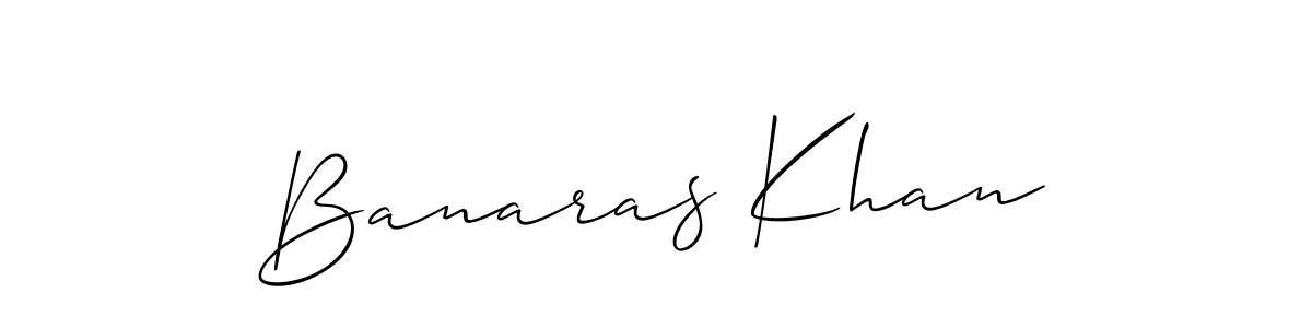 Design your own signature with our free online signature maker. With this signature software, you can create a handwritten (Allison_Script) signature for name Banaras Khan. Banaras Khan signature style 2 images and pictures png