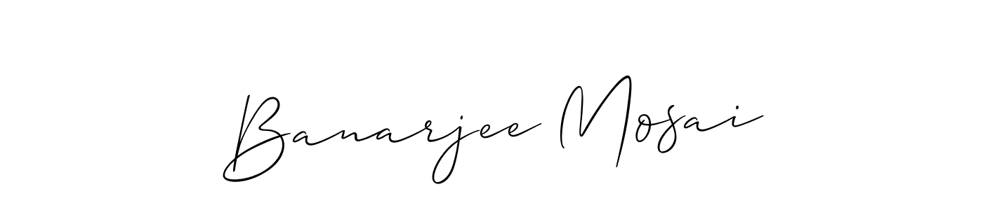 Similarly Allison_Script is the best handwritten signature design. Signature creator online .You can use it as an online autograph creator for name Banarjee Mosai. Banarjee Mosai signature style 2 images and pictures png