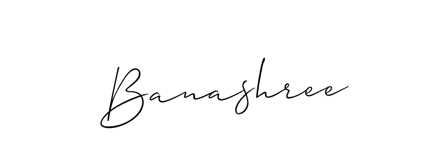 Use a signature maker to create a handwritten signature online. With this signature software, you can design (Allison_Script) your own signature for name Banashree. Banashree signature style 2 images and pictures png