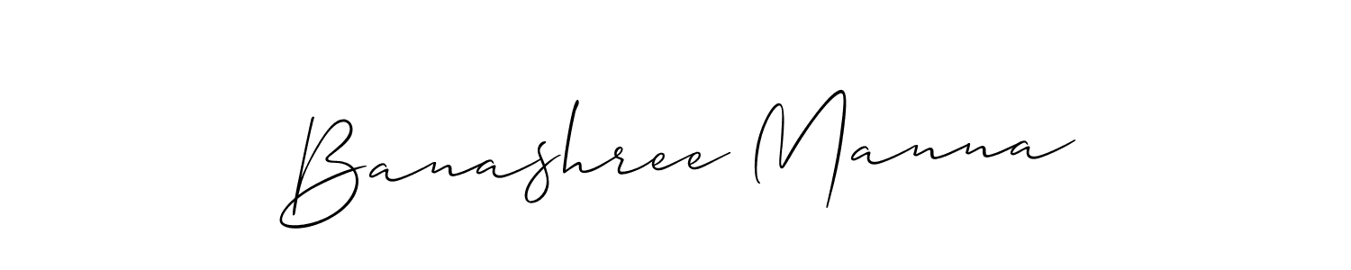 Design your own signature with our free online signature maker. With this signature software, you can create a handwritten (Allison_Script) signature for name Banashree Manna. Banashree Manna signature style 2 images and pictures png