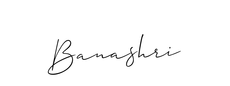Create a beautiful signature design for name Banashri. With this signature (Allison_Script) fonts, you can make a handwritten signature for free. Banashri signature style 2 images and pictures png