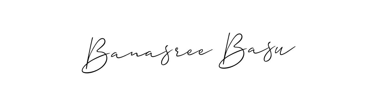 Allison_Script is a professional signature style that is perfect for those who want to add a touch of class to their signature. It is also a great choice for those who want to make their signature more unique. Get Banasree Basu name to fancy signature for free. Banasree Basu signature style 2 images and pictures png