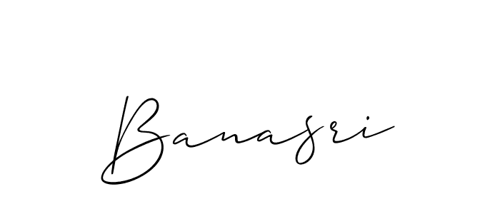 Design your own signature with our free online signature maker. With this signature software, you can create a handwritten (Allison_Script) signature for name Banasri. Banasri signature style 2 images and pictures png