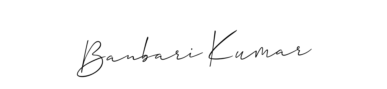 It looks lik you need a new signature style for name Banbari Kumar. Design unique handwritten (Allison_Script) signature with our free signature maker in just a few clicks. Banbari Kumar signature style 2 images and pictures png