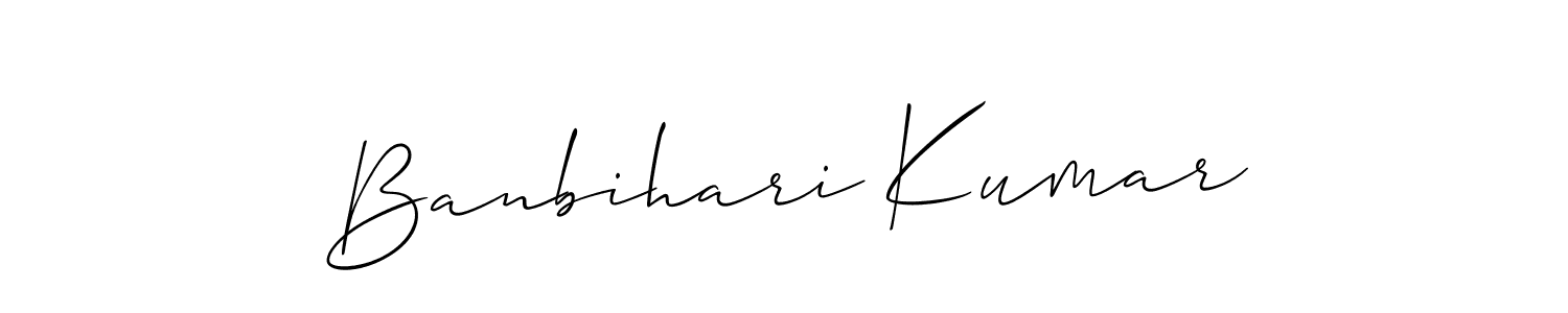 This is the best signature style for the Banbihari Kumar name. Also you like these signature font (Allison_Script). Mix name signature. Banbihari Kumar signature style 2 images and pictures png