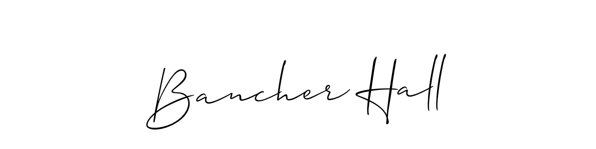 Allison_Script is a professional signature style that is perfect for those who want to add a touch of class to their signature. It is also a great choice for those who want to make their signature more unique. Get Bancher Hall name to fancy signature for free. Bancher Hall signature style 2 images and pictures png