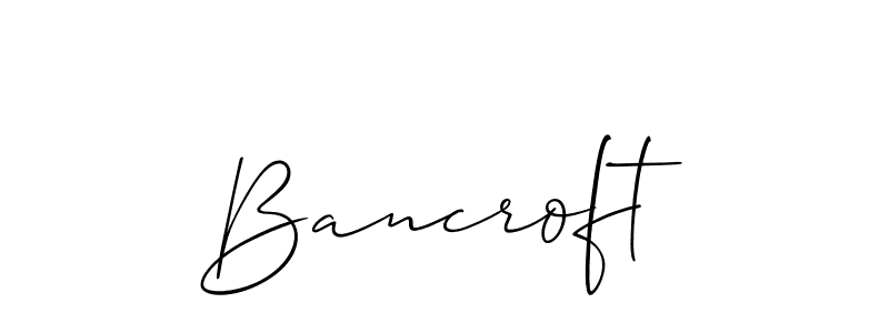 Bancroft stylish signature style. Best Handwritten Sign (Allison_Script) for my name. Handwritten Signature Collection Ideas for my name Bancroft. Bancroft signature style 2 images and pictures png