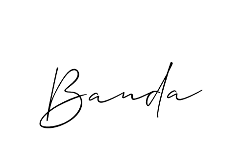 You should practise on your own different ways (Allison_Script) to write your name (Banda) in signature. don't let someone else do it for you. Banda signature style 2 images and pictures png