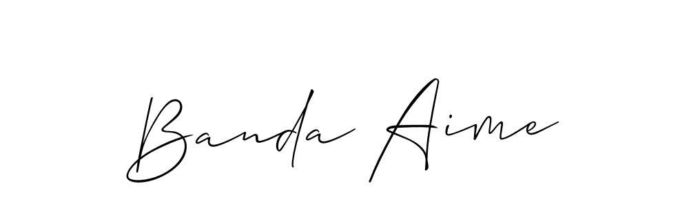 Create a beautiful signature design for name Banda Aime. With this signature (Allison_Script) fonts, you can make a handwritten signature for free. Banda Aime signature style 2 images and pictures png