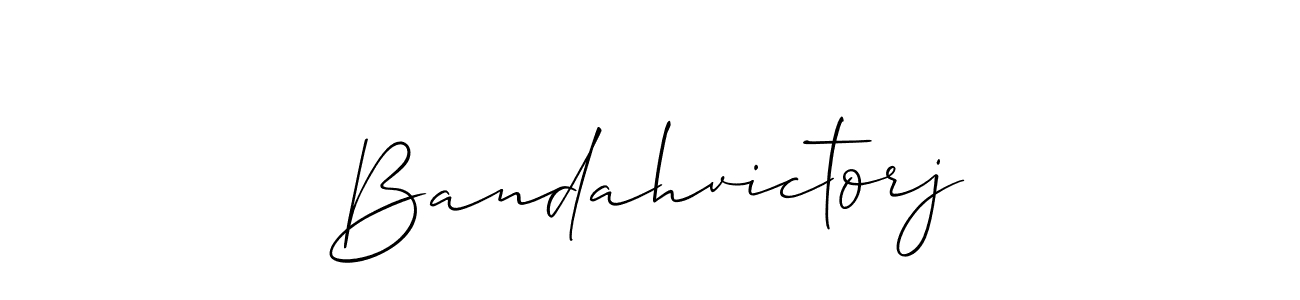 How to make Bandahvictorj signature? Allison_Script is a professional autograph style. Create handwritten signature for Bandahvictorj name. Bandahvictorj signature style 2 images and pictures png
