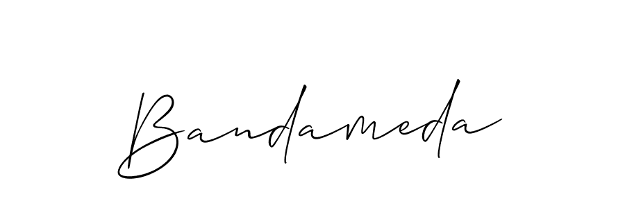 Design your own signature with our free online signature maker. With this signature software, you can create a handwritten (Allison_Script) signature for name Bandameda. Bandameda signature style 2 images and pictures png