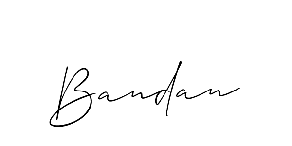 How to make Bandan name signature. Use Allison_Script style for creating short signs online. This is the latest handwritten sign. Bandan signature style 2 images and pictures png