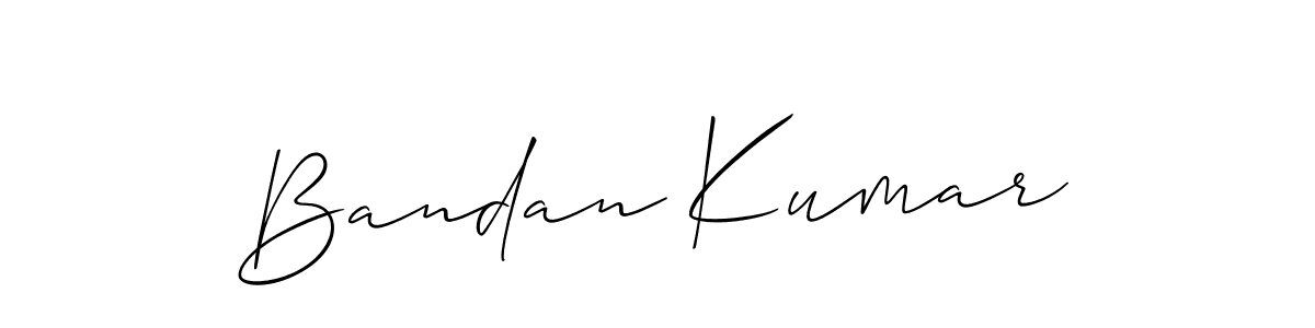 Design your own signature with our free online signature maker. With this signature software, you can create a handwritten (Allison_Script) signature for name Bandan Kumar. Bandan Kumar signature style 2 images and pictures png