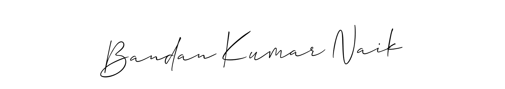 You should practise on your own different ways (Allison_Script) to write your name (Bandan Kumar Naik) in signature. don't let someone else do it for you. Bandan Kumar Naik signature style 2 images and pictures png