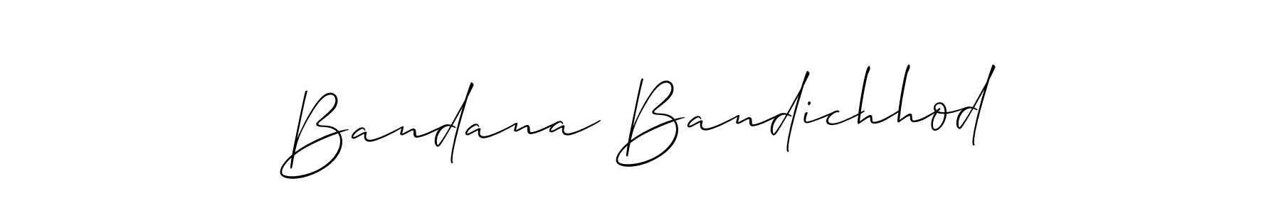 Design your own signature with our free online signature maker. With this signature software, you can create a handwritten (Allison_Script) signature for name Bandana Bandichhod. Bandana Bandichhod signature style 2 images and pictures png