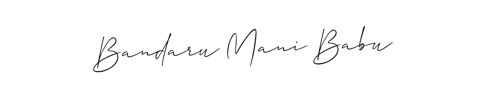 How to make Bandaru Mani Babu signature? Allison_Script is a professional autograph style. Create handwritten signature for Bandaru Mani Babu name. Bandaru Mani Babu signature style 2 images and pictures png