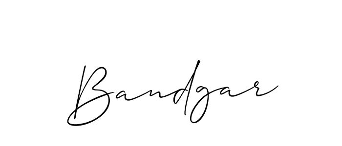 Design your own signature with our free online signature maker. With this signature software, you can create a handwritten (Allison_Script) signature for name Bandgar. Bandgar signature style 2 images and pictures png