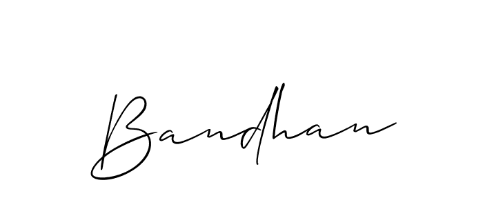 It looks lik you need a new signature style for name Bandhan. Design unique handwritten (Allison_Script) signature with our free signature maker in just a few clicks. Bandhan signature style 2 images and pictures png