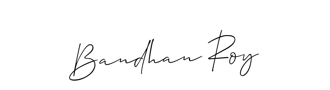 Use a signature maker to create a handwritten signature online. With this signature software, you can design (Allison_Script) your own signature for name Bandhan Roy. Bandhan Roy signature style 2 images and pictures png