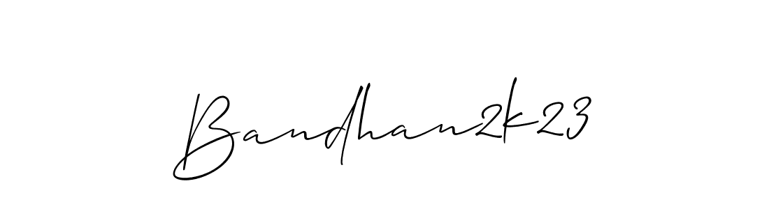 How to Draw Bandhan2k23 signature style? Allison_Script is a latest design signature styles for name Bandhan2k23. Bandhan2k23 signature style 2 images and pictures png