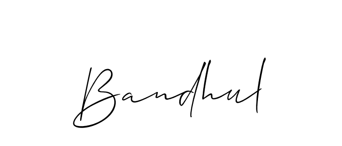 How to make Bandhul name signature. Use Allison_Script style for creating short signs online. This is the latest handwritten sign. Bandhul signature style 2 images and pictures png