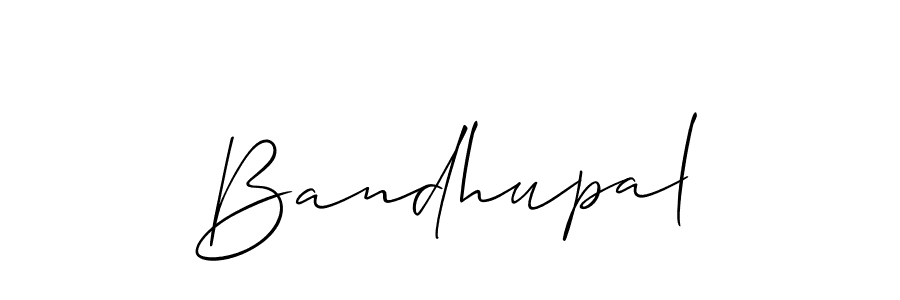 Create a beautiful signature design for name Bandhupal. With this signature (Allison_Script) fonts, you can make a handwritten signature for free. Bandhupal signature style 2 images and pictures png