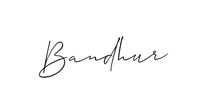Make a beautiful signature design for name Bandhur. With this signature (Allison_Script) style, you can create a handwritten signature for free. Bandhur signature style 2 images and pictures png