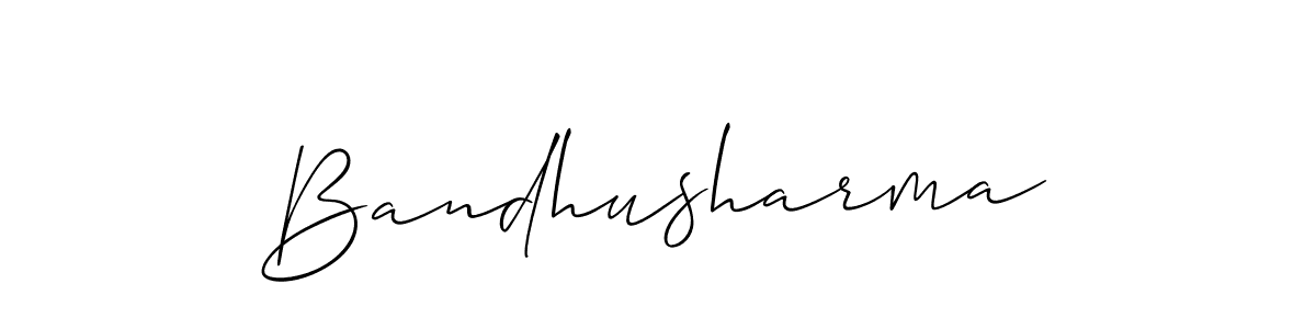 Make a short Bandhusharma signature style. Manage your documents anywhere anytime using Allison_Script. Create and add eSignatures, submit forms, share and send files easily. Bandhusharma signature style 2 images and pictures png